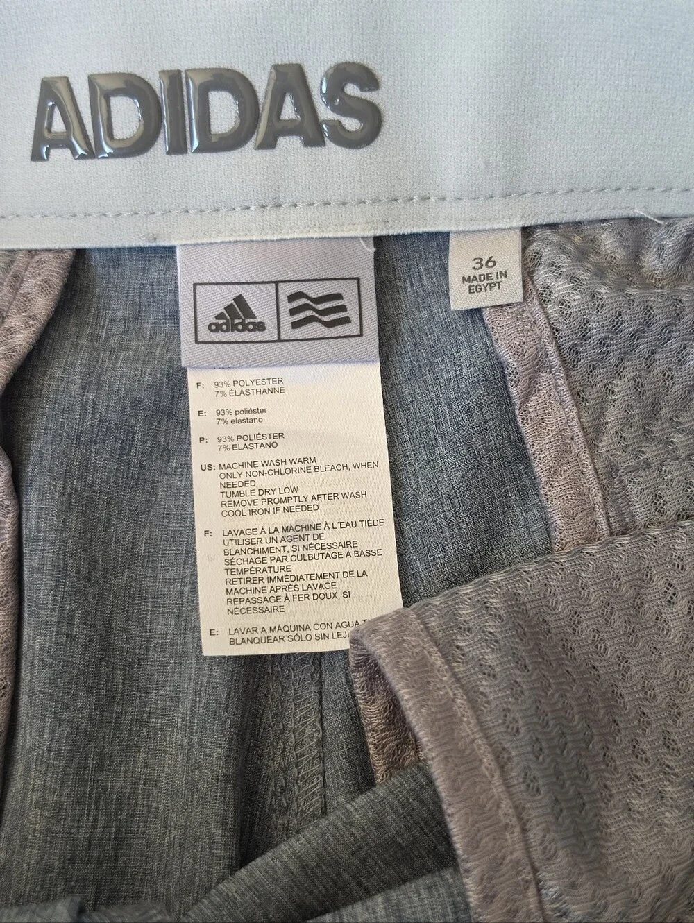 Adidas Golf Shorts Mens 36 Blue Stretch 9.5